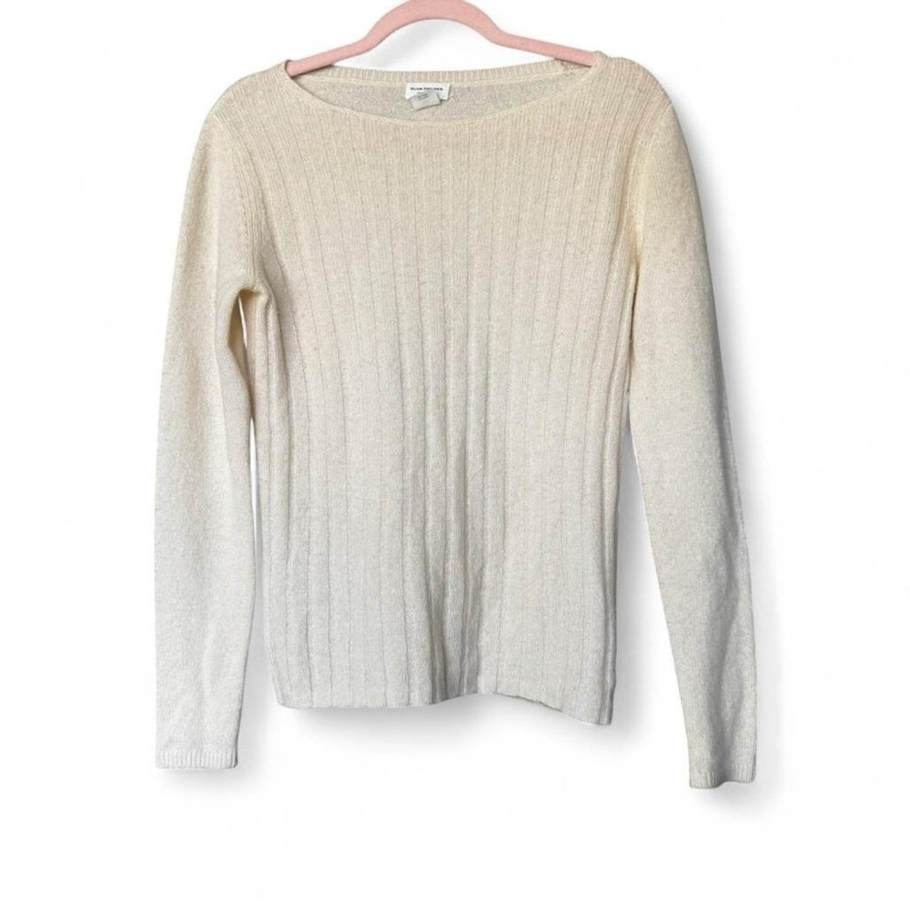 Club Monaco 100% Cashmere Cream Crew Neck Sweater Size Small Soft Minimalist - Picture 5 of 5